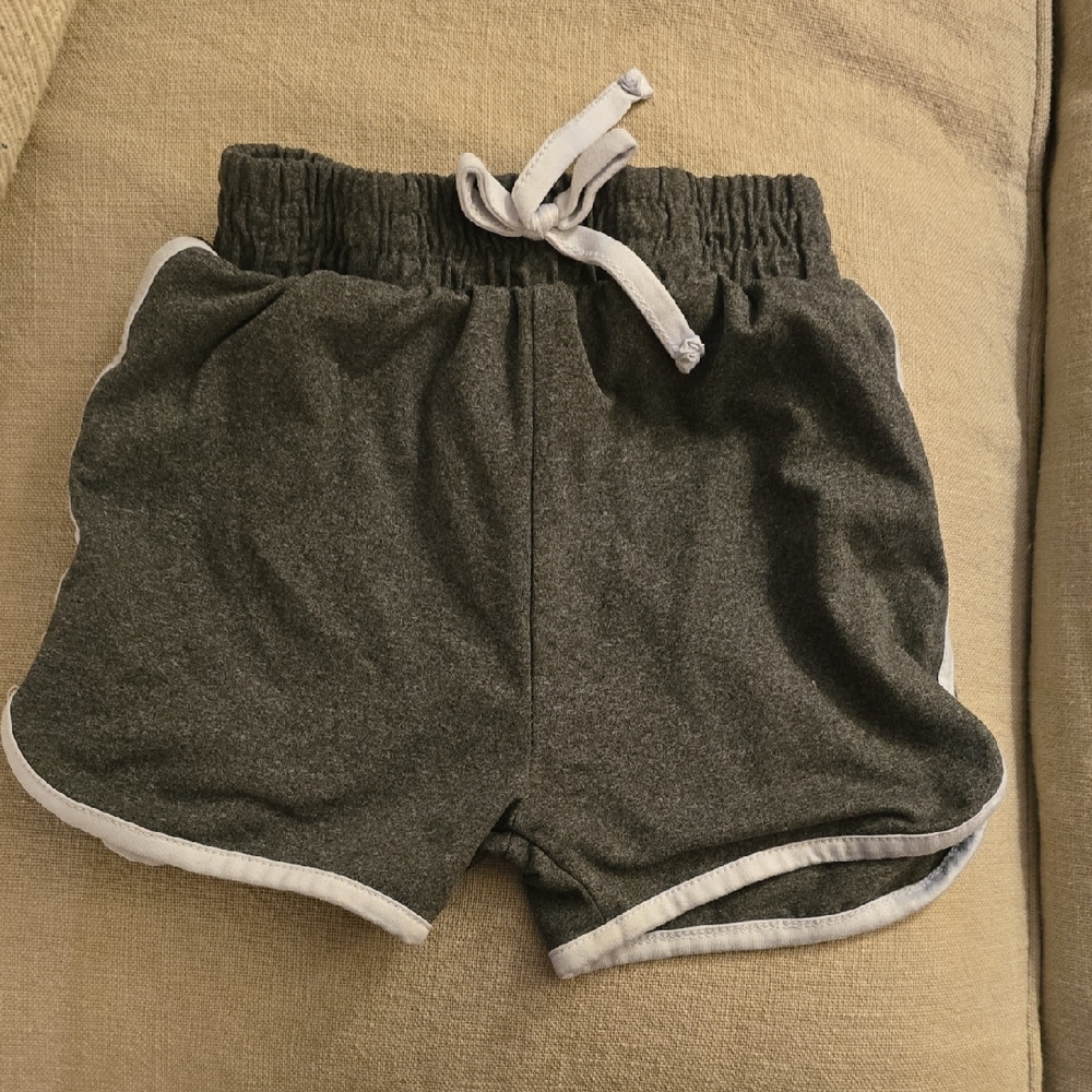 Olivia Kay Dark Gray Kids Shorts with White Edging